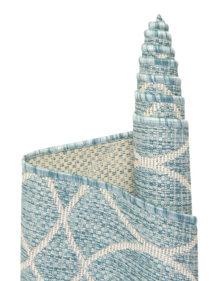 Detail image of  4' x 4'  Washable Lattice Indoor / Outdoor Round Rug