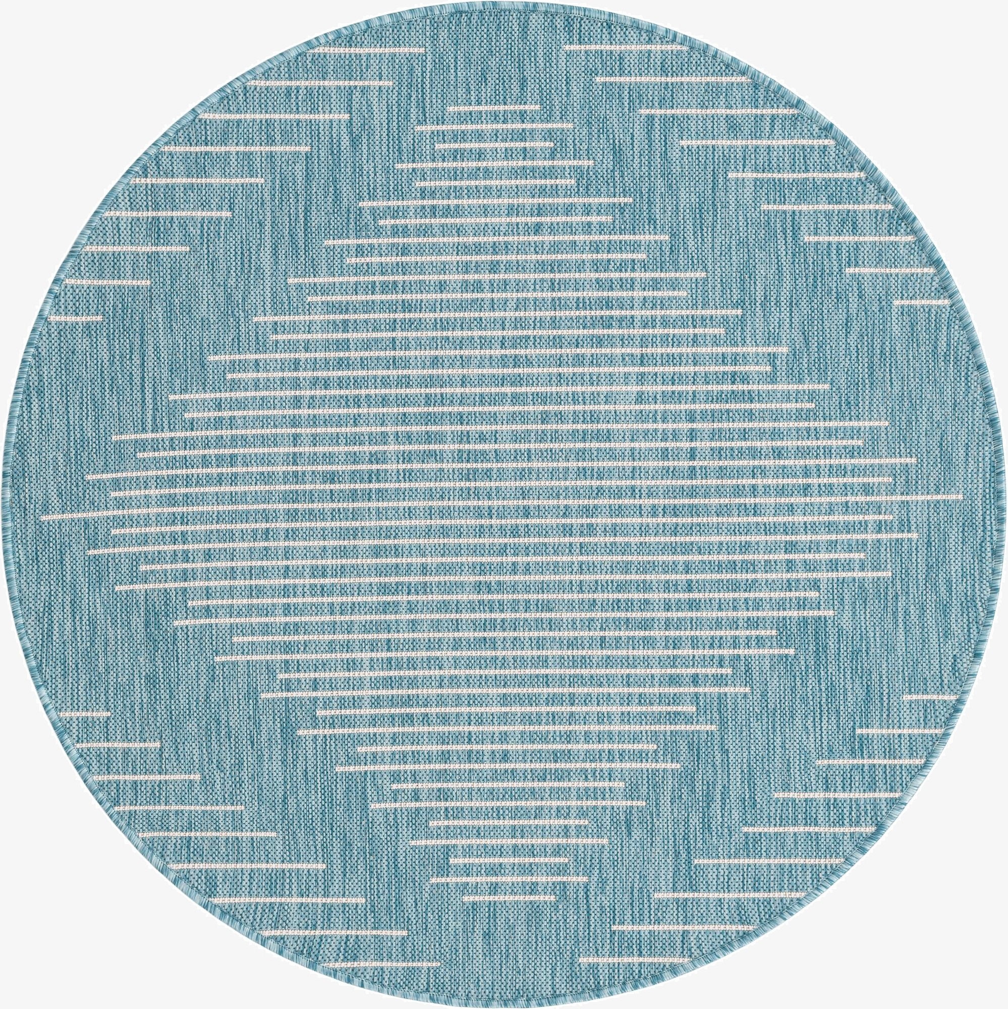  4' x 4'  Washable Modern Indoor / Outdoor Round Rug