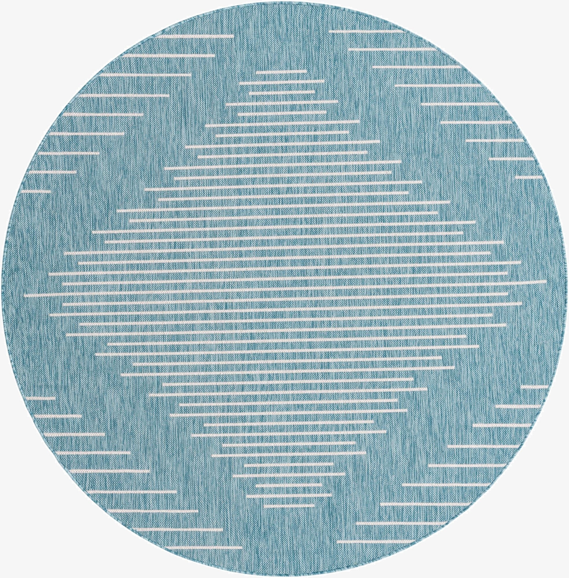  6' x 6'  Washable Modern Indoor / Outdoor Round Rug