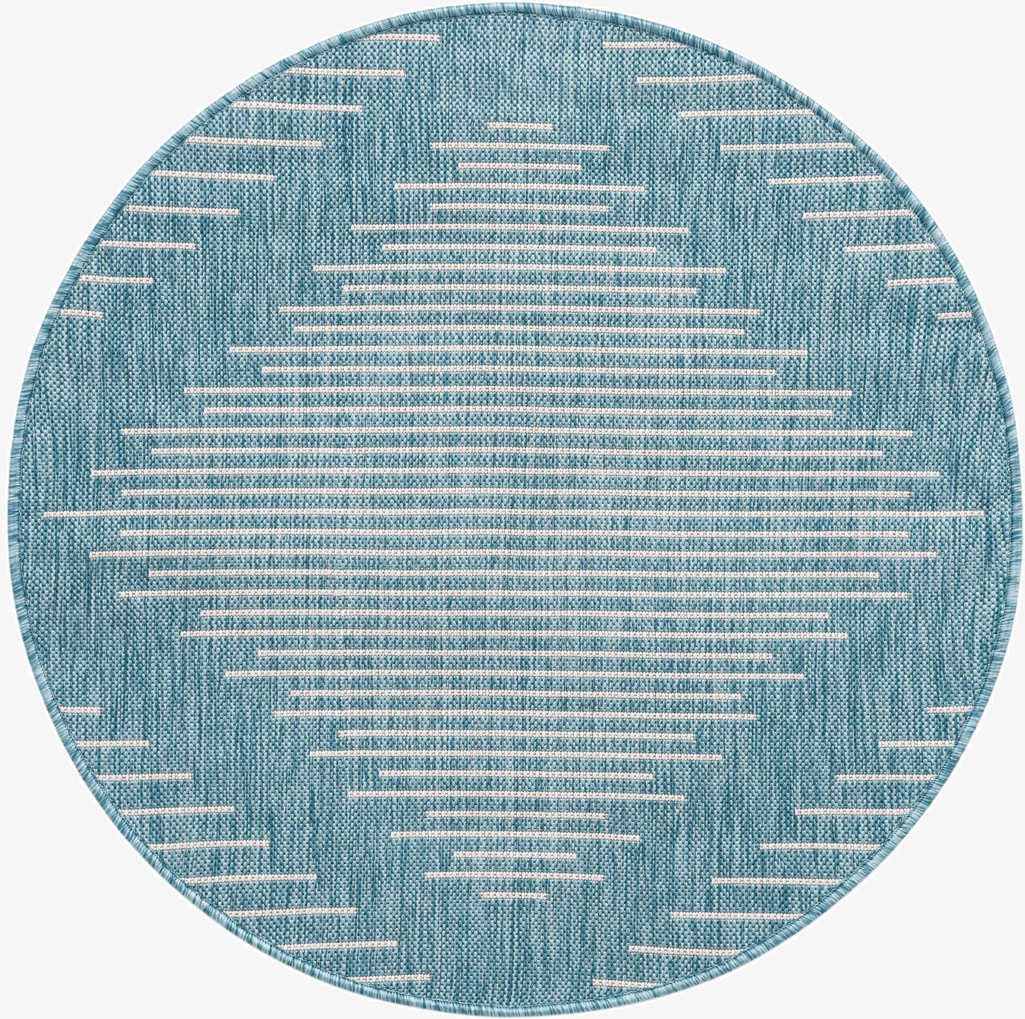  3' x 3'  Washable Modern Indoor / Outdoor Round Rug