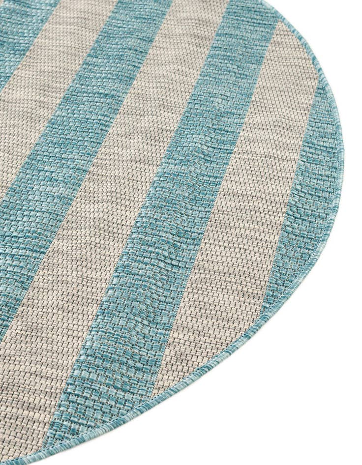 Detail image of  4' x 4'  Washable Ribbon Indoor / Outdoor Round Rug