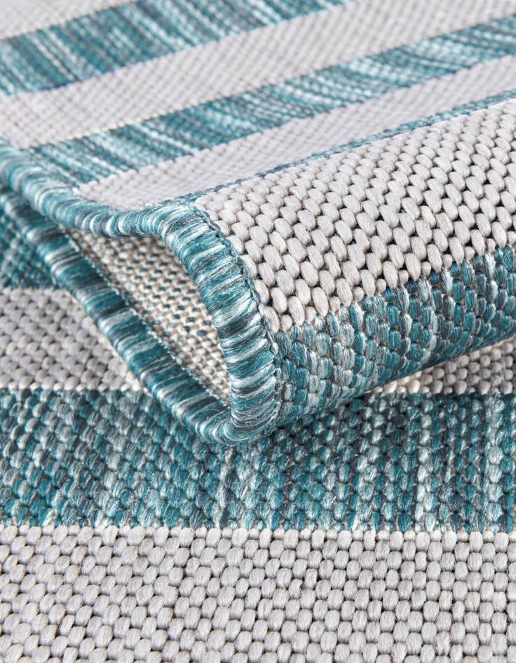 Detail image of  4' x 4'  Washable Ribbon Indoor / Outdoor Round Rug