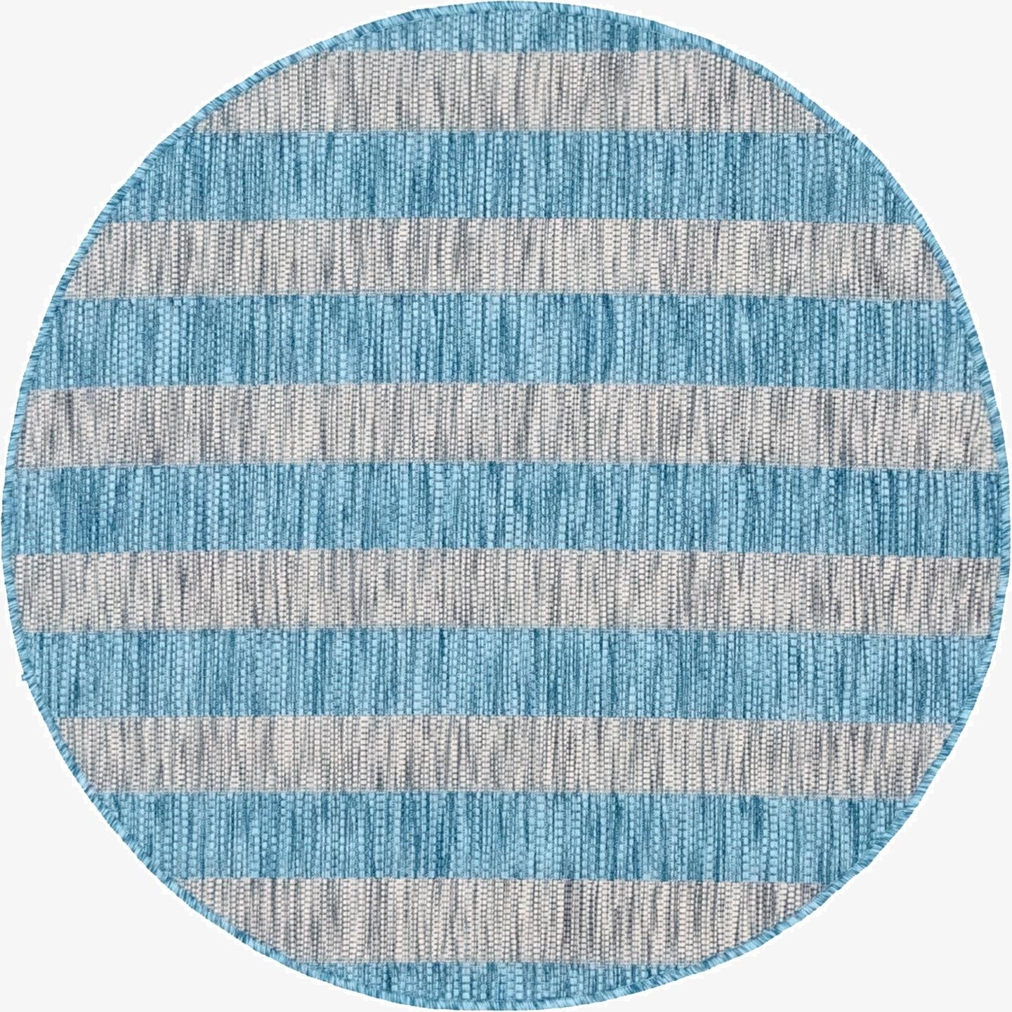  4' x 4'  Washable Ribbon Indoor / Outdoor Round Rug