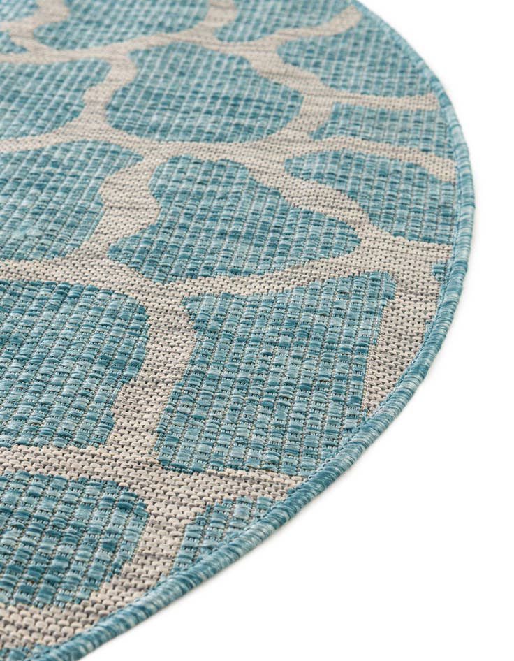 Detail image of  4' x 4'  Washable Safari Indoor / Outdoor Round Rug