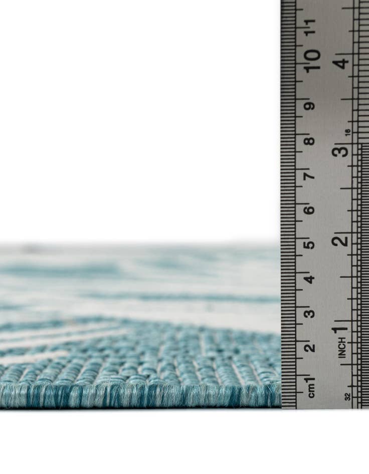 Detail image of  2' 7 x 10'  Washable Botanical Indoor / Outdoor Runner Rug