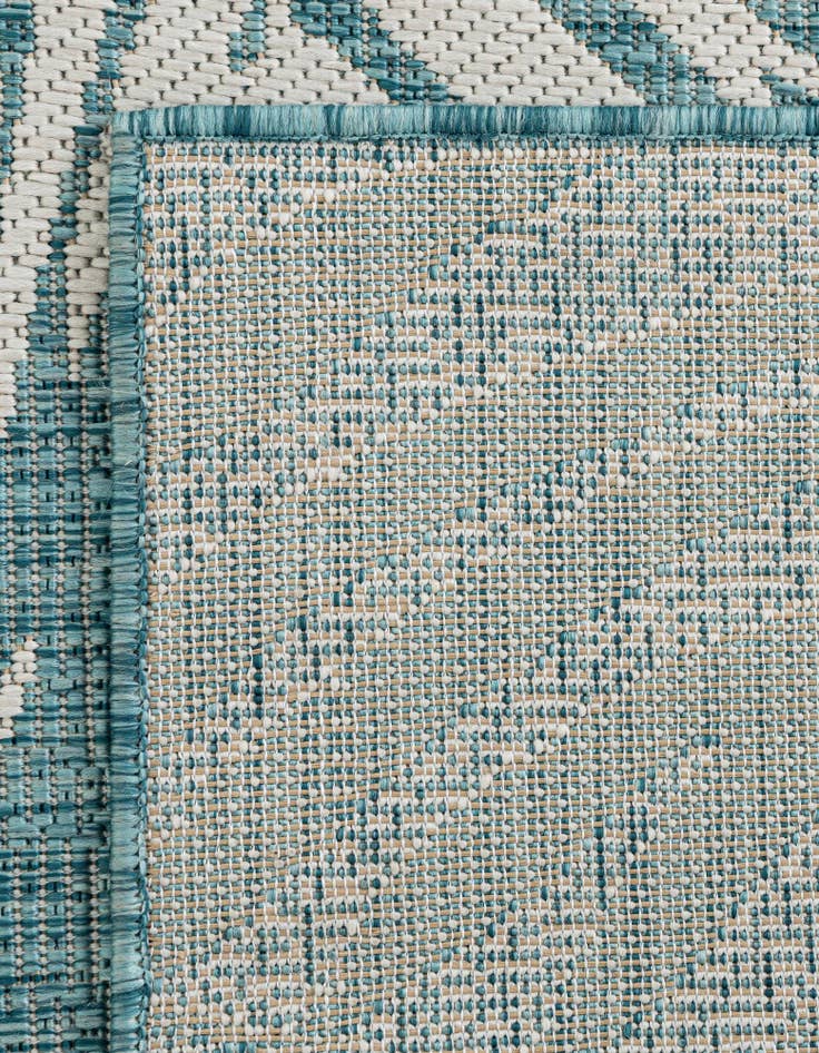 Detail image of  2' 7 x 10'  Washable Botanical Indoor / Outdoor Runner Rug