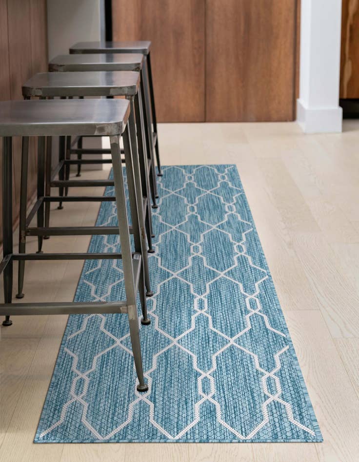 Detail image of  2' x 6'  Washable Lattice Indoor / Outdoor Runner Rug