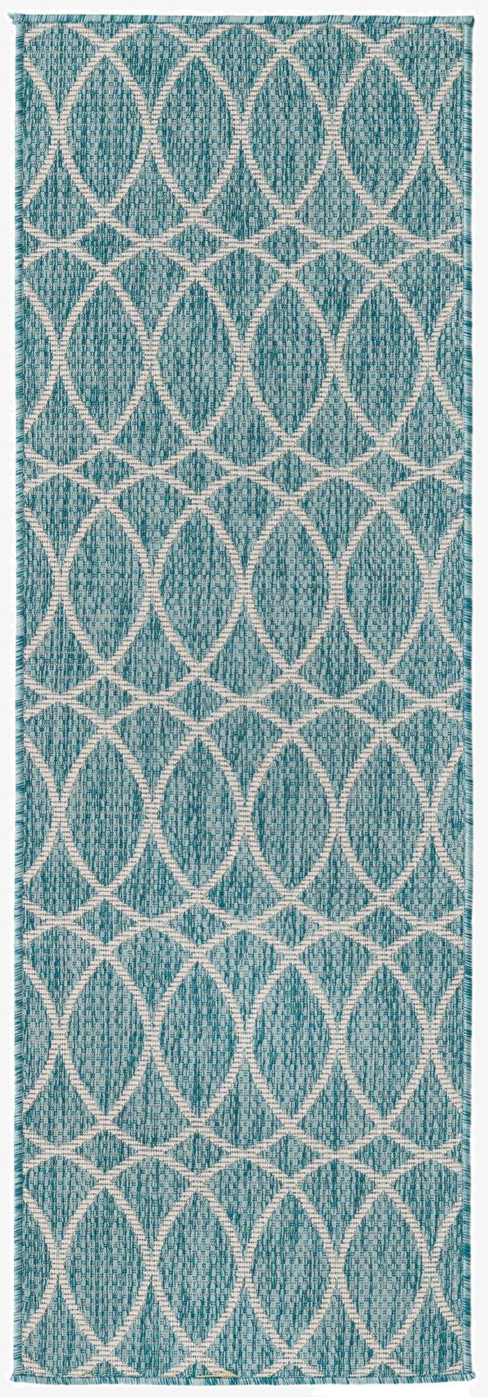  2' x 6'  Washable Lattice Indoor / Outdoor Runner Rug