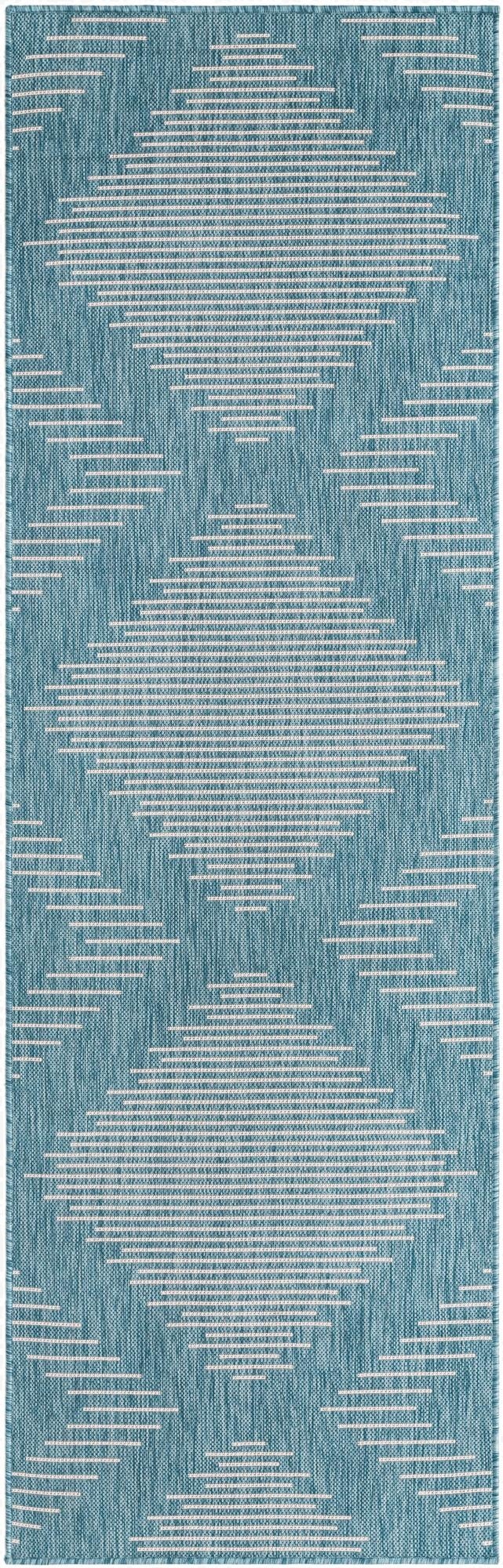  2' x 8'  Washable Modern Indoor / Outdoor Runner Rug