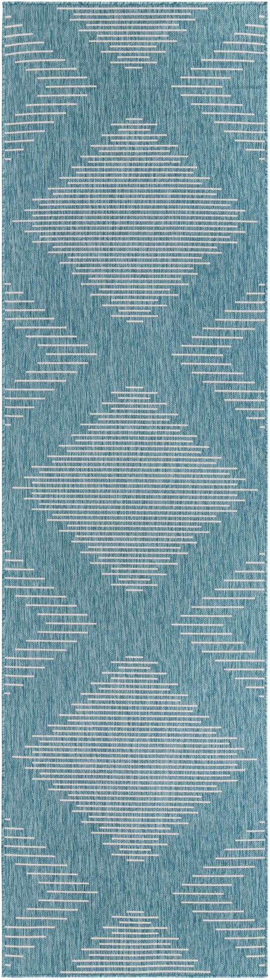 Primary image  3' 3 x 12'  Washable Modern Indoor / Outdoor Runner Rug