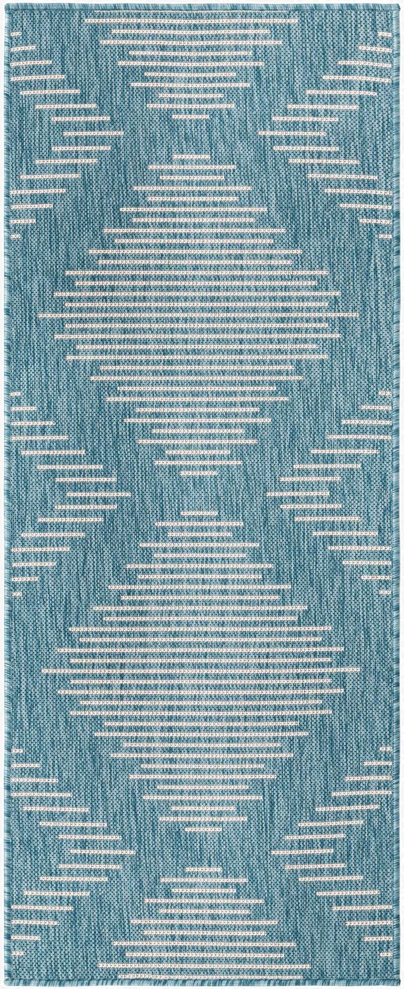  2' x 5' 3  Washable Modern Indoor / Outdoor Runner Rug