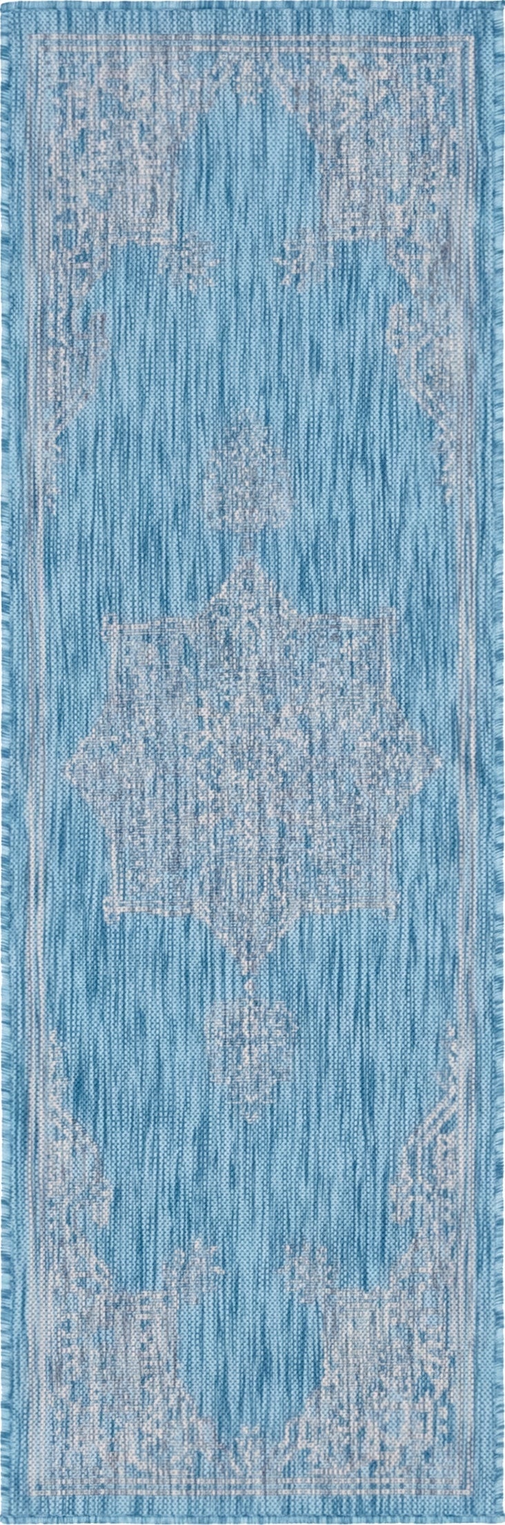  2' x 6'  Washable Traditional Indoor / Outdoor Runner Rug