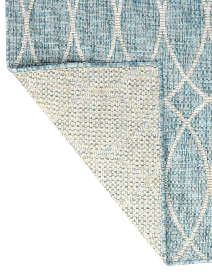 Detail image of 10' x 10' Washable Lattice Indoor / Outdoor Square Rug