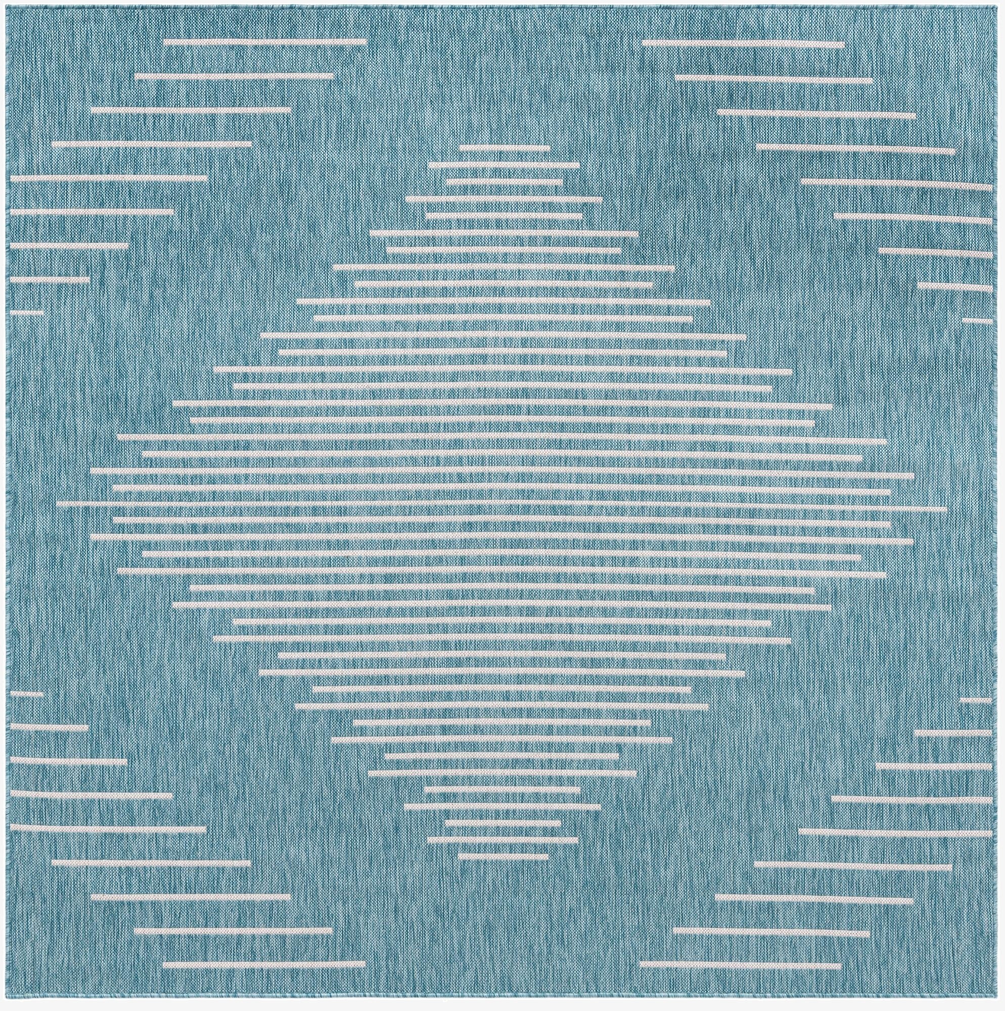  7' x 7'  Washable Modern Indoor / Outdoor Square Rug