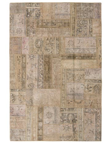 6' 1 x 9' 1 Hand Knotted Ultra Vintage Persian Wool Rug
