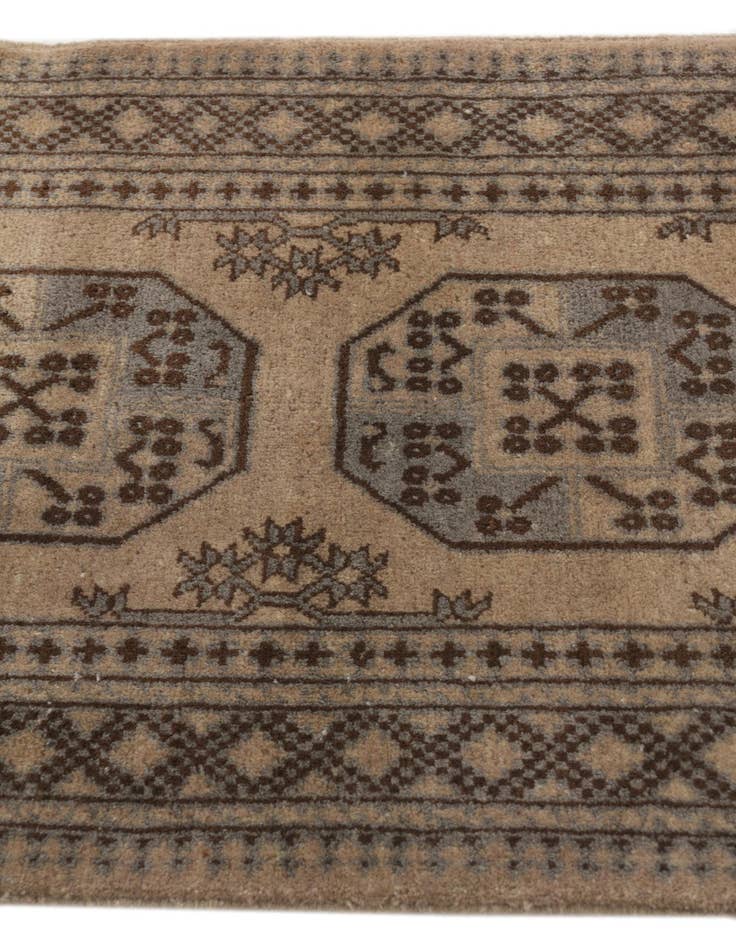 Detail image of  2' 10 x 4' 3  Hand Knotted Afghan Akhche Wool Rug