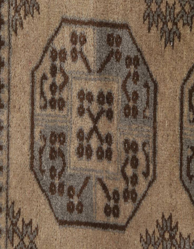 Detail image of  2' 10 x 4' 3  Hand Knotted Afghan Akhche Wool Rug