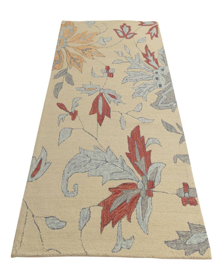 Detail image of  5' 2 x 8' Agra Wool Rug