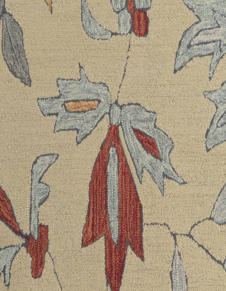 Detail image of  5' 2 x 8' Agra Wool Rug