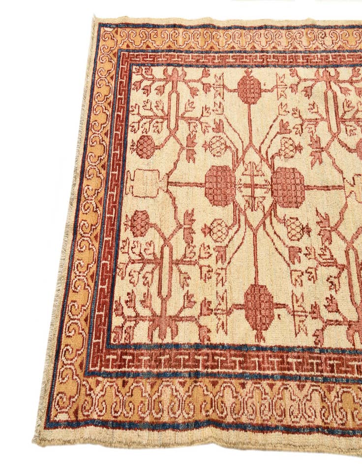 Detail image of  3' 5 x 4' 4  Hand Knotted Balouch Wool Rug