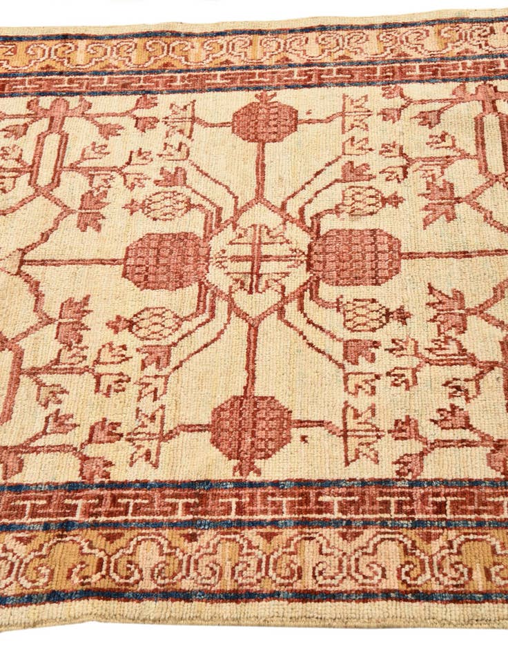 Detail image of  3' 5 x 4' 4  Hand Knotted Balouch Wool Rug