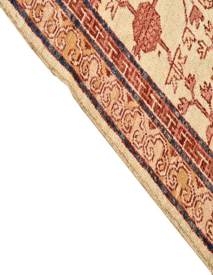 Detail image of  3' 5 x 4' 4  Hand Knotted Balouch Wool Rug