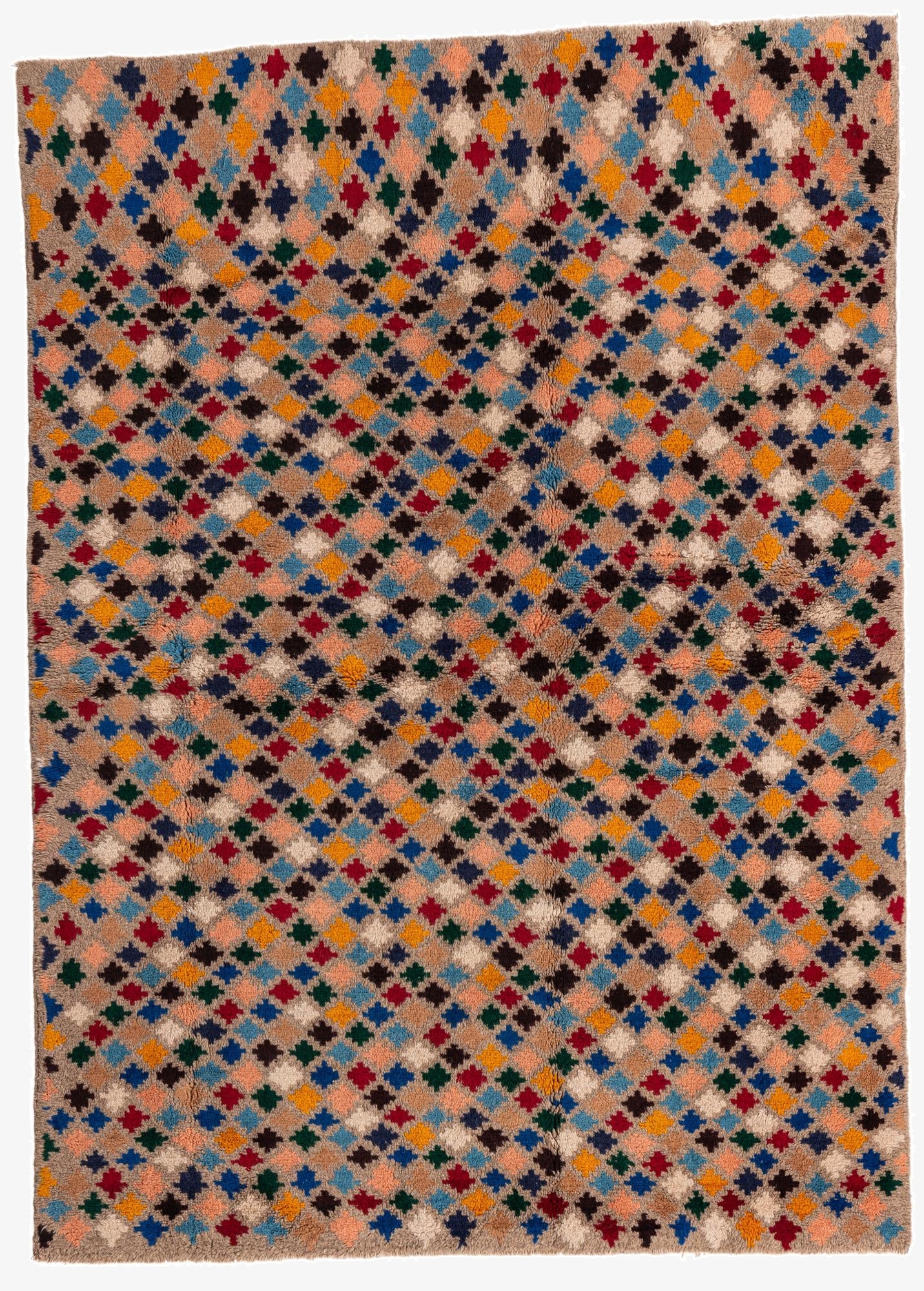  4' 10 x 6' 9  Hand Knotted Balouch Wool Rug