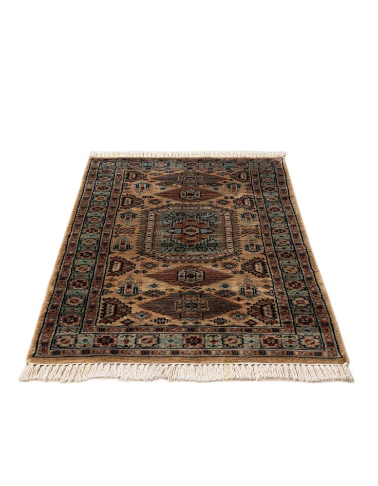 Detail image of  2' 7 x 4' 6  Hand Knotted Bokhara Oriental Wool Rug