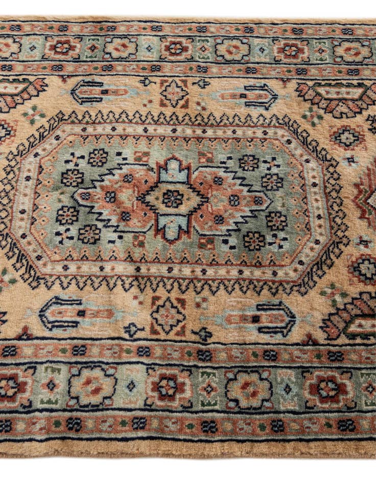 Detail image of  2' 7 x 4' 6  Hand Knotted Bokhara Oriental Wool Rug