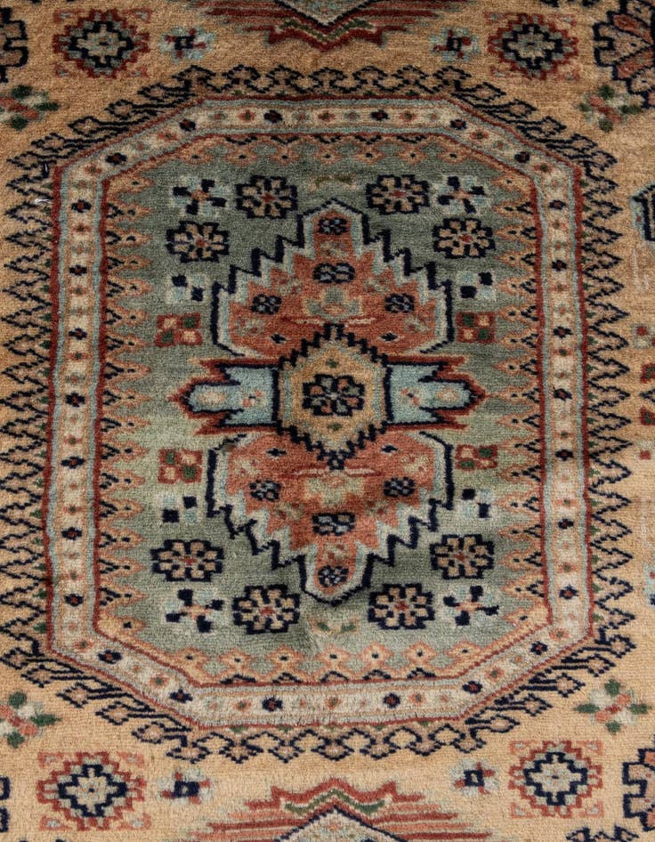 Detail image of  2' 7 x 4' 6  Hand Knotted Bokhara Oriental Wool Rug