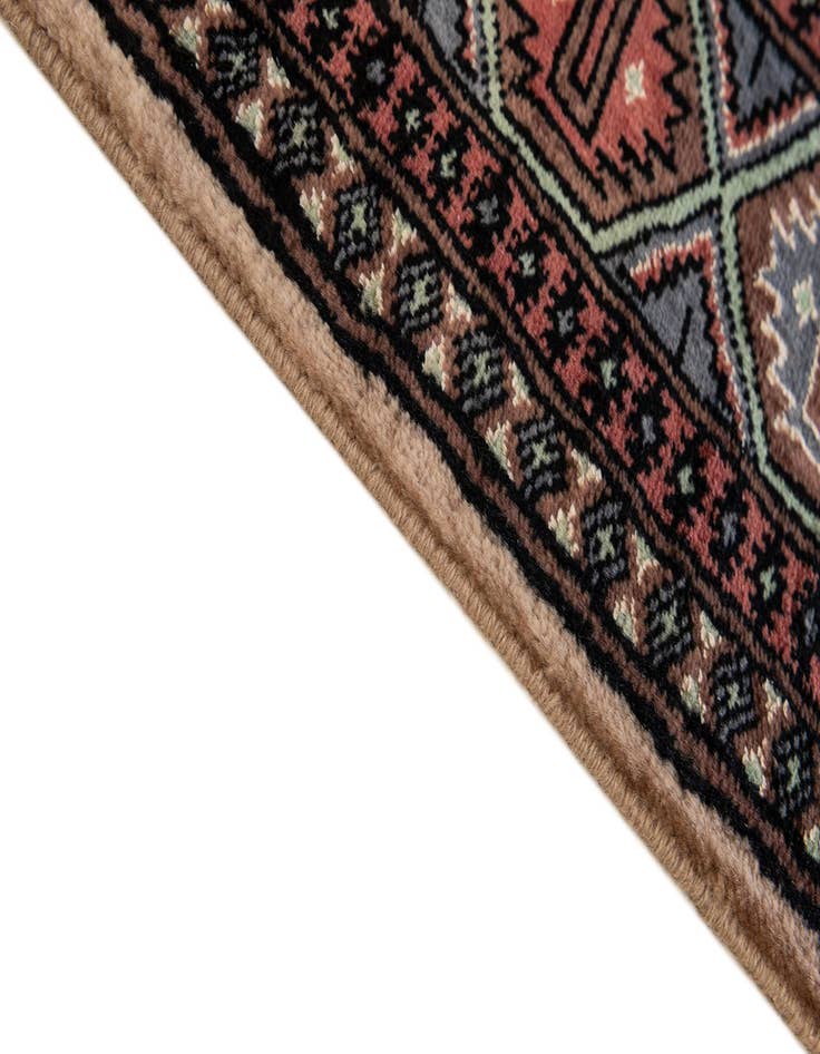 Detail image of  4' x 6' 5  Hand Knotted Bokhara Oriental Rug
