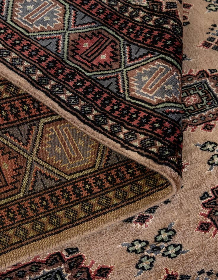 Detail image of  4' x 6' 5  Hand Knotted Bokhara Oriental Rug