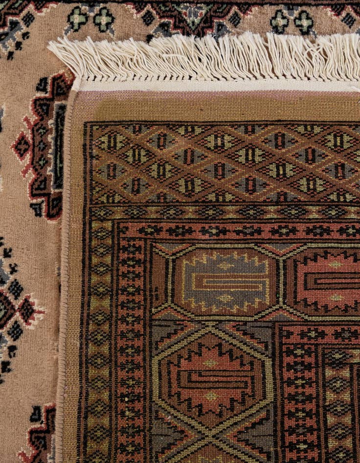 Detail image of  4' x 6' 5  Hand Knotted Bokhara Oriental Rug