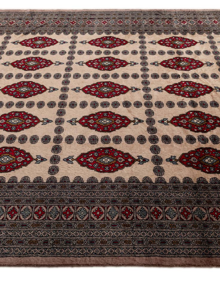 Detail image of  8' 3 x 9' 11  Hand Knotted Bokhara Oriental Wool Rug