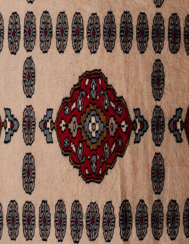 Detail image of  8' 3 x 9' 11  Hand Knotted Bokhara Oriental Wool Rug