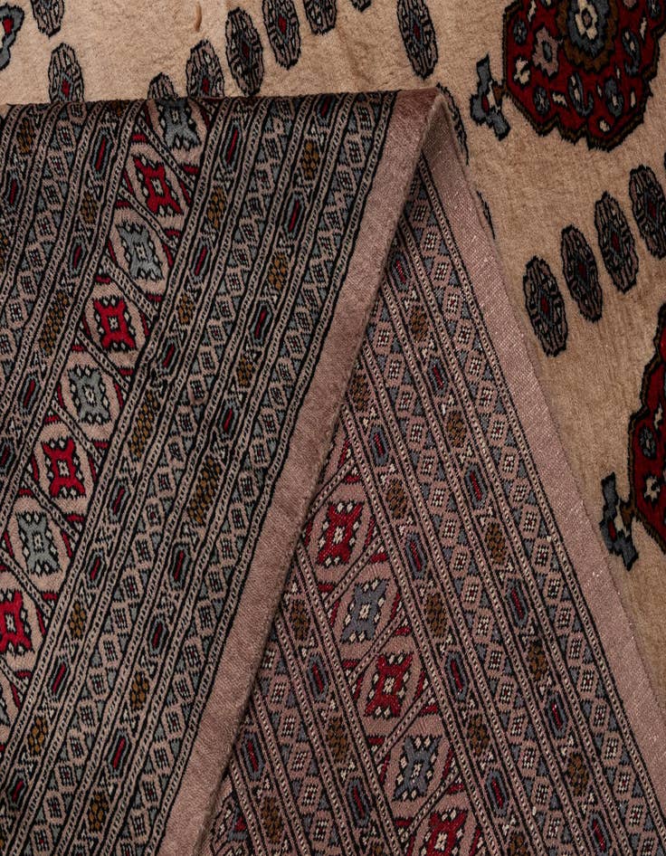 Detail image of  8' 3 x 9' 11  Hand Knotted Bokhara Oriental Wool Rug