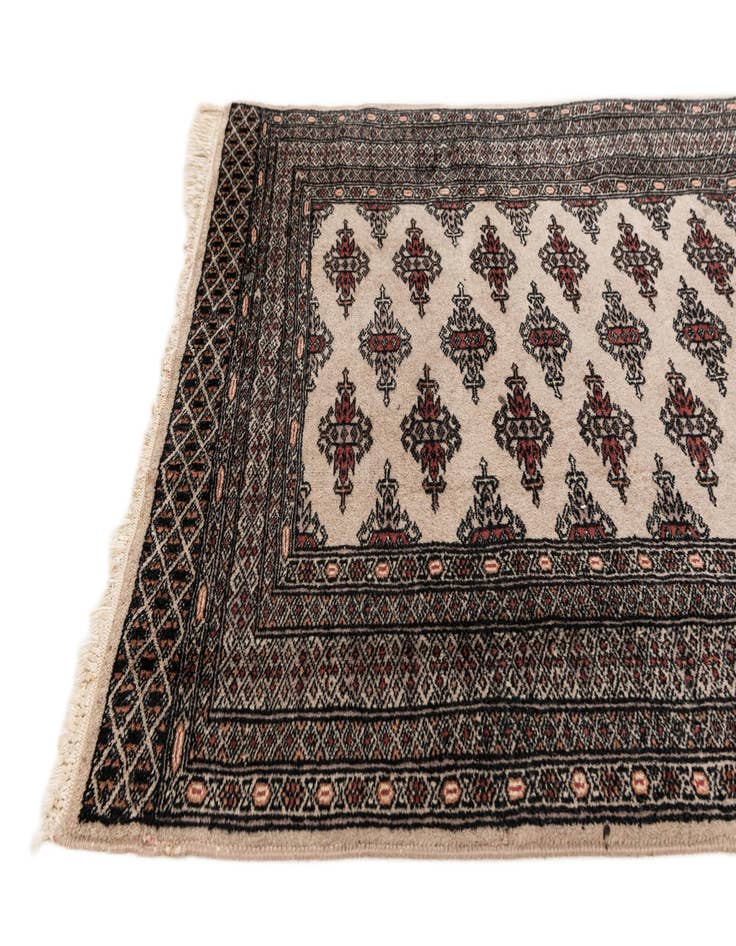 Detail image of  3' 1 x 4' 9  Hand Knotted Bokhara Oriental Wool Rug