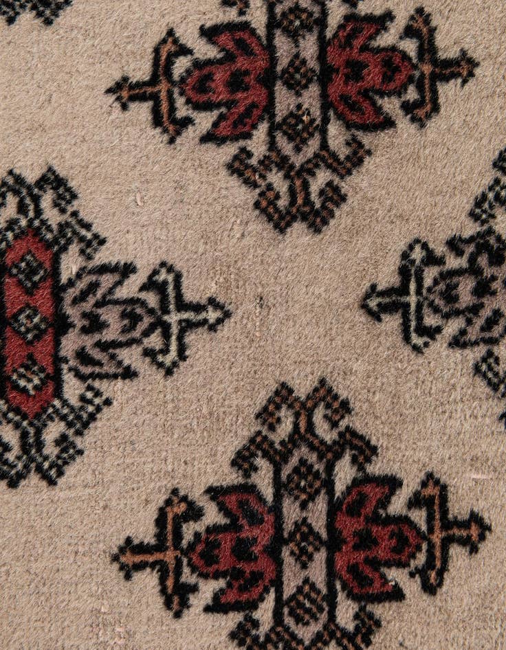 Detail image of  3' 1 x 4' 9  Hand Knotted Bokhara Oriental Wool Rug