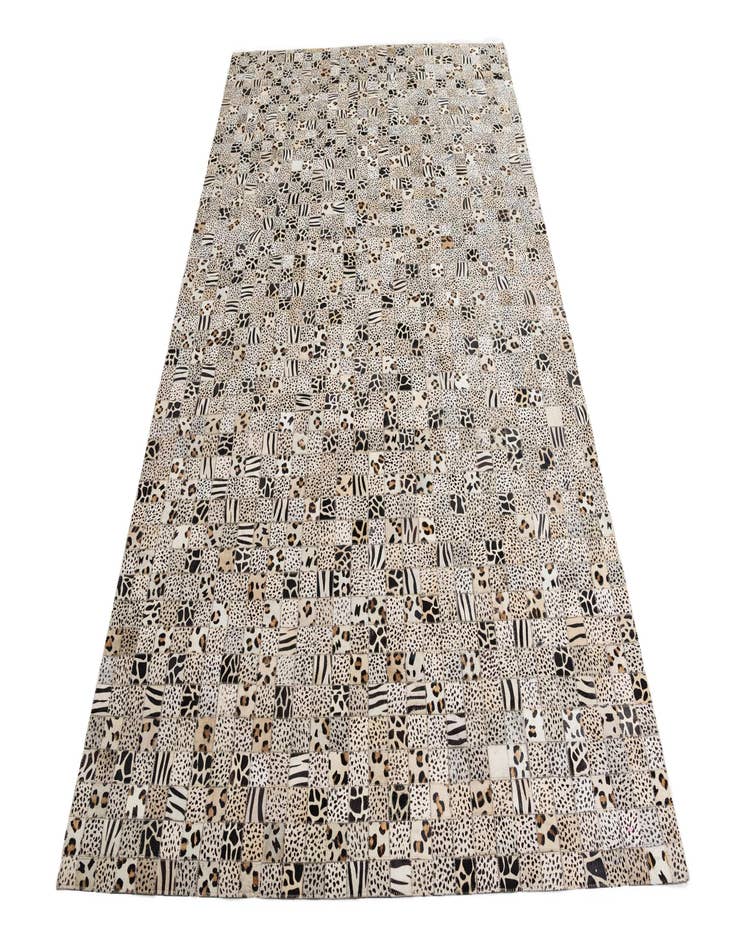 Detail image of  5' 1 x 8' 1 Cowhide Leather Rug