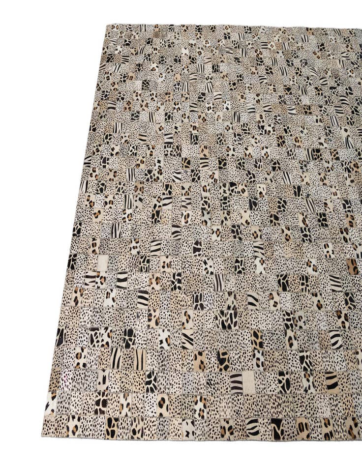 Detail image of  5' 1 x 8' 1 Cowhide Leather Rug