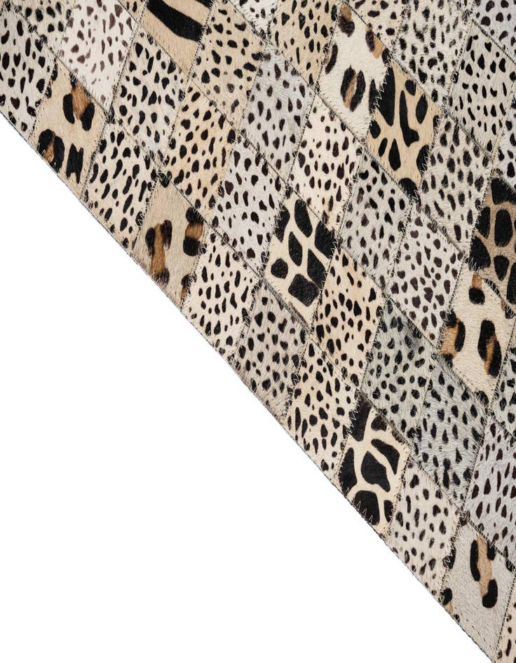 Detail image of  5' 1 x 8' 1 Cowhide Leather Rug