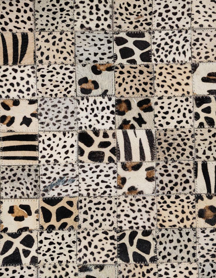 Detail image of  5' 1 x 8' 1 Cowhide Leather Rug