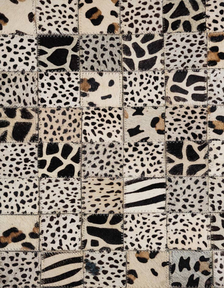 Detail image of  5' 1 x 8' 1 Cowhide Leather Rug