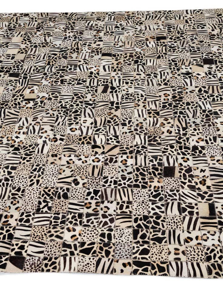 Detail image of  5' 1 x 8' Cowhide Leather Rug