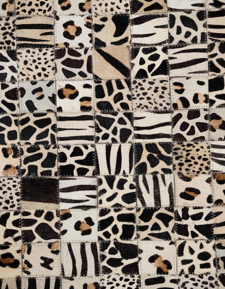 Detail image of  5' 1 x 8' Cowhide Leather Rug