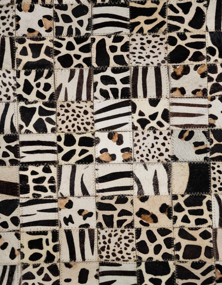 Detail image of  5' 1 x 8' Cowhide Leather Rug