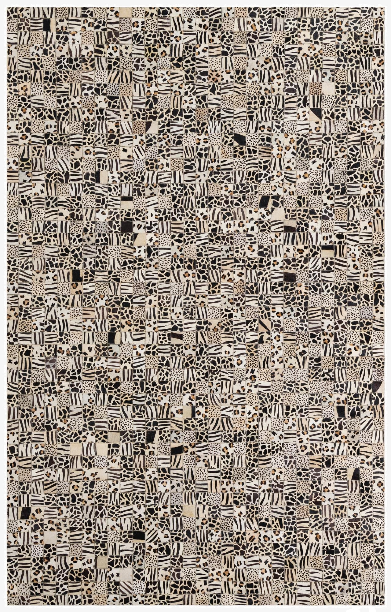  5' 1 x 8' Cowhide Leather Rug