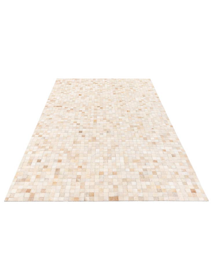 Detail image of  5' 1 x 7' 10 Cowhide Stocks Rug