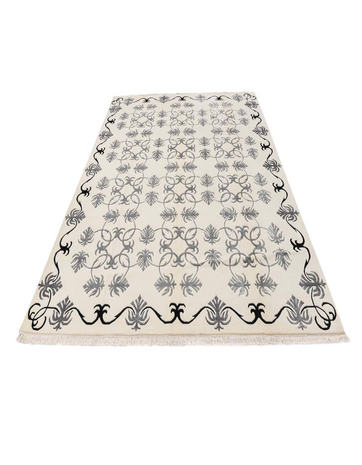 Detail image of  7' 11 x 10'  Hand Knotted Darya Wool Rug