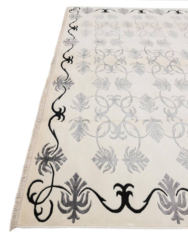 Detail image of  7' 11 x 10'  Hand Knotted Darya Wool Rug